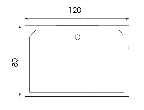 Душевая кабина River Quadro Б/К XL 120/80/41 МТ 120x80