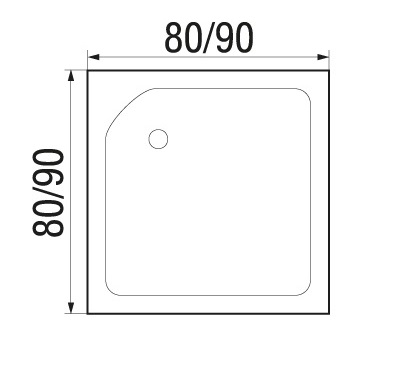 Душевая кабина River Quadro Б/К 80/24 MT 80x80