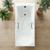 Ванна из искусственного камня Delice Astra 160x70 глянцевая с черными ручками DLR330054RB-G