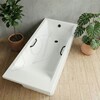 Ванна из искусственного камня Delice Diapason Ultra с узким бортом 180x80 глянцевая с черными ручками DLR330052RB-G