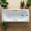 Ванна из искусственного камня Delice Dolce 170x75 глянцевая с черными ручками DLR330059RB-G