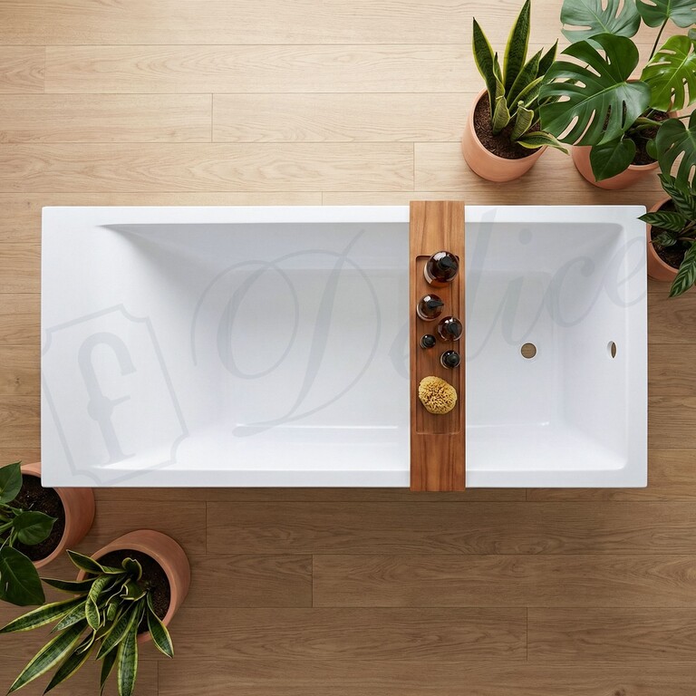 Ванна из искусственного камня Delice Diapason Ultra с узким бортом 180x80 глянцевая DLR330052-G