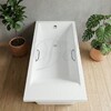 Ванна из искусственного камня Delice Diapason Ultra с узким бортом 170x80 глянцевая с ручками хром DLR330051R-G