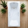 Ванна из искусственного камня Delice Veneto 180x75 глянцевая с ручками хром DLR330062R-G