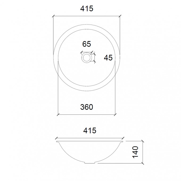 Раковина Abber Glas AK2302 41x41