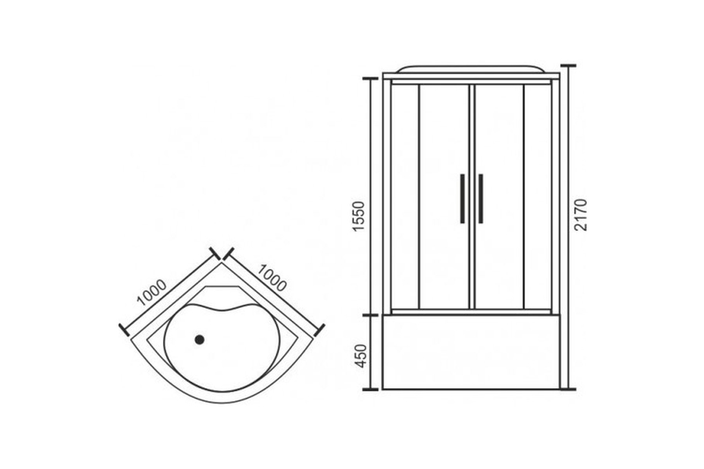 Душевая кабина Royal Bath RB100BK6-WC 100x100