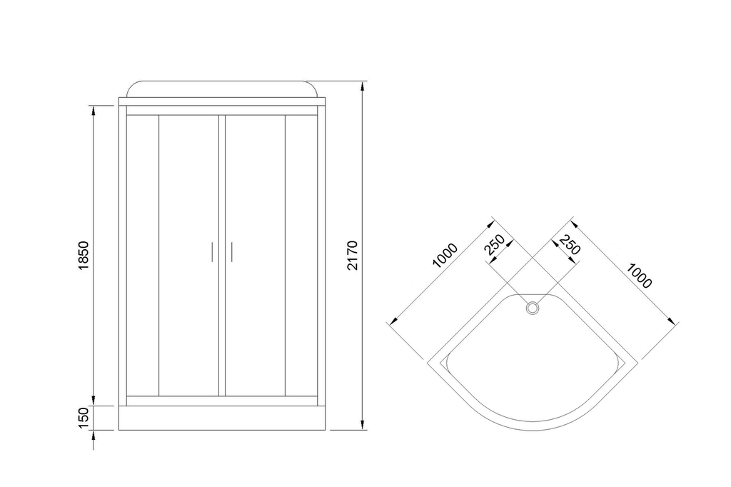 Душевая кабина Royal Bath RB100HK6-BT 100x100