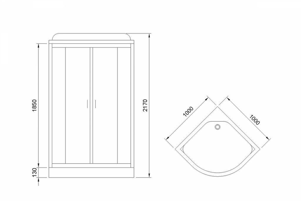 Душевая кабина Royal Bath RB100HK6-WT-BL 100x100