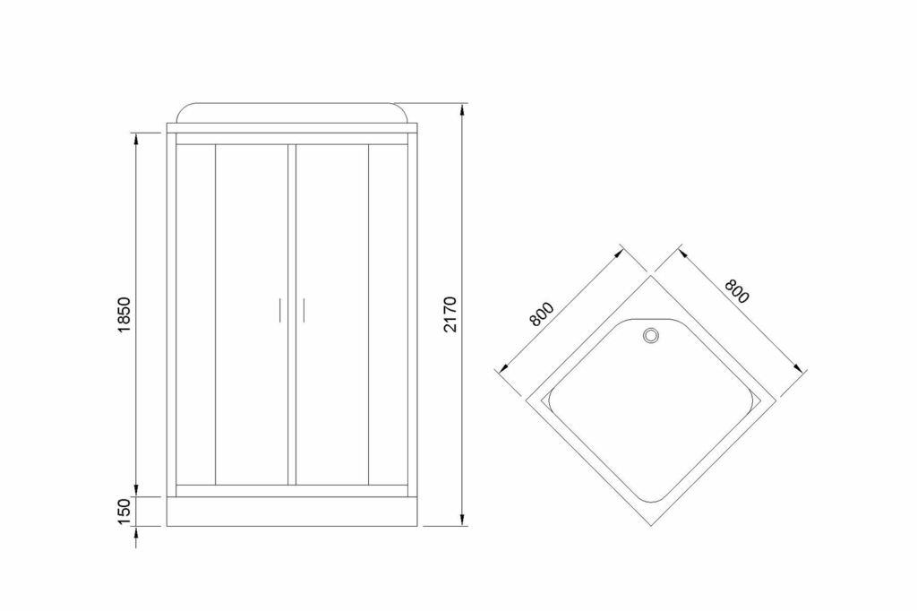 Душевая кабина Royal Bath RB80HP4-MM 80x80