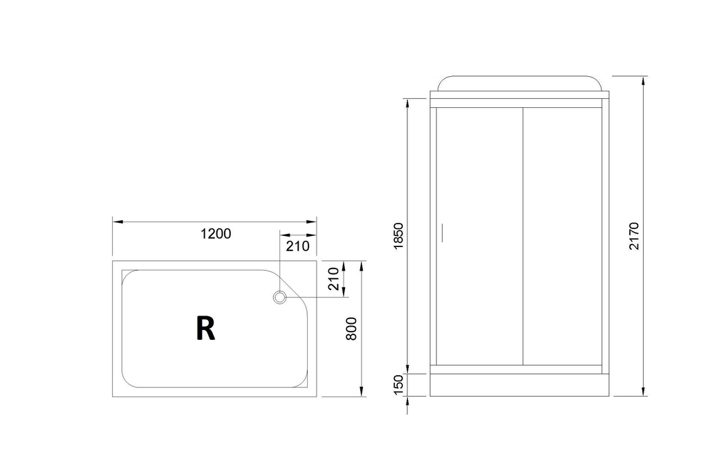 Душевая кабина Royal Bath RB8120HP4-MM-R 120x80