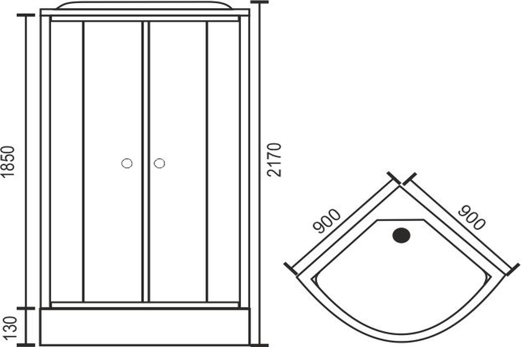 Душевая кабина Royal Bath RB90HK2-T 90x90