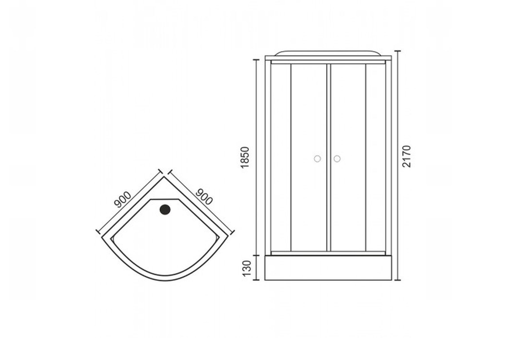 Душевая кабина Royal Bath RB90HK6-WC 90x90