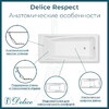 Ванна из искусственного камня Delice Respect 170x80 глянцевая DLR330046-G