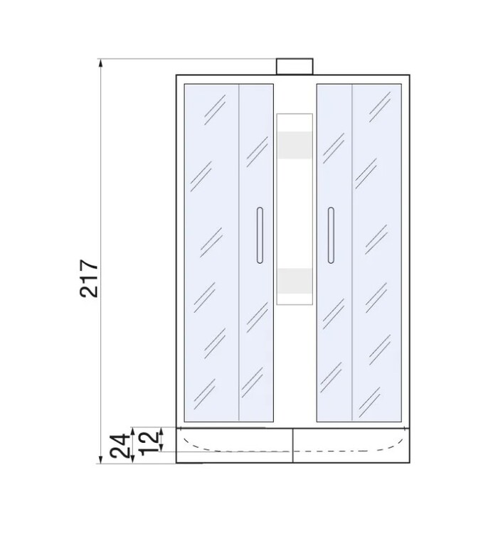 Душевая кабина River Lena Б/К 90/24 МТ 90x90