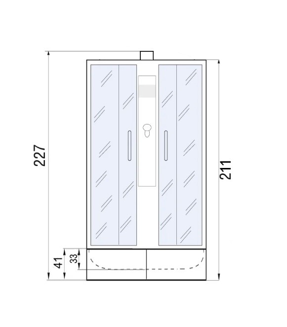 Душевая кабина River Quadro Б/К XL 120/80/41 МТ 120x80