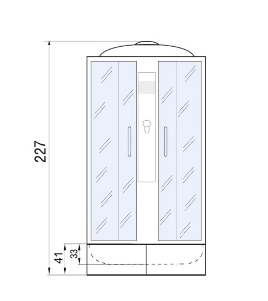Душевая кабина River Quadro XL 90/41 MT 90x90
