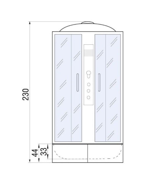 Душевая кабина River Desna XL 120/90/44 МТ L 120x90