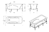 Акриловая ванна Roca Line 160x70