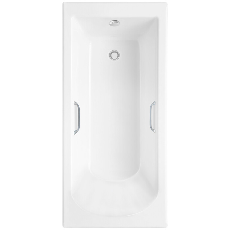 Ванна из искусственного камня Delice Scandi 170x70 глянцевая с ручками хром DLR330025R-G
