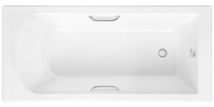 Ванна из искусственного камня Delice Scandi 160x70 глянцевая с ручками хром DLR330024R-G