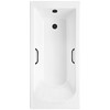 Ванна из искусственного камня Delice Scandi 180x75 глянцевая с черными ручками DLR330030RB-G