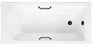 Ванна из искусственного камня Delice Scandi 170x70 глянцевая с черными ручками DLR330025RB-G
