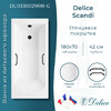Ванна из искусственного камня Delice Scandi 180x70 глянцевая с черными ручками DLR330029RB-G