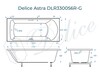 Ванна из искусственного камня Delice Astra 170x80 глянцевая с ручками хром DLR330056R-G