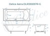 Ванна из искусственного камня Delice Astra 180x80 глянцевая с ручками хром DLR330057R-G