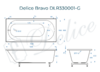 Ванна из искусственного камня Delice Bravo 180x80 глянцевая DLR330001-G