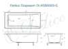 Ванна из искусственного камня Delice Diapason 150x70 глянцевая DLR330003-G