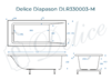 Ванна из искусственного камня Delice Diapason 150x70 матовая DLR330003-M