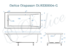 Ванна из искусственного камня Delice Diapason 160x70 глянцевая DLR330004-G