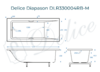 Ванна из искусственного камня Delice Diapason 160x70 матовая с черными ручками DLR330004RB-M