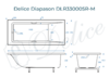 Ванна из искусственного камня Delice Diapason 170x70 матовая с ручками хром DLR330005R-M