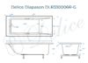Ванна из искусственного камня Delice Diapason 170x75 глянцевая с ручками хром DLR330006R-G