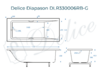 Ванна из искусственного камня Delice Diapason 170x75 глянцевая с черными ручками DLR330006RB-G
