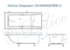 Ванна из искусственного камня Delice Diapason 170x80 глянцевая с черными ручками DLR330007RB-G