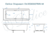 Ванна из искусственного камня Delice Diapason 170x80 матовая с черными ручками DLR330007RB-M