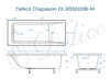 Ванна из искусственного камня Delice Diapason 180x70 матовая DLR330008-M
