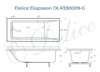 Ванна из искусственного камня Delice Diapason 180x80 глянцевая DLR330009-G