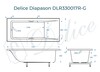 Ванна из искусственного камня Delice Diapason 165x70 глянцевая с ручками хром DLR330017R-G
