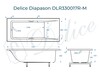 Ванна из искусственного камня Delice Diapason 165x70 матовая с ручками хром DLR330017R-M