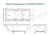 Ванна из искусственного камня Delice Diapason 165x70 матовая с черными ручками DLR330017RB-M