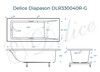 Ванна из искусственного камня Delice Diapason 190x90 глянцевая с ручками хром DLR330040R-G