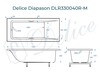Ванна из искусственного камня Delice Diapason 190x90 матовая с ручками хром DLR330040R-M