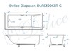 Ванна из искусственного камня Delice Diapason 175x70 глянцевая с ручками хром DLR330063R-G