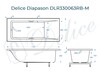 Ванна из искусственного камня Delice Diapason 175x70 матовая с черными ручками DLR330063RB-M