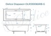 Ванна из искусственного камня Delice Diapason 180x75 глянцевая с черными ручками DLR330065RB-G