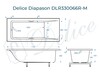Ванна из искусственного камня Delice Diapason 175x75 матовая с ручками хром DLR330066R-M